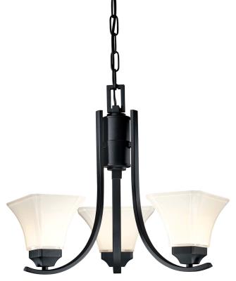 Texas Bright Ideas Minka Lavery 1813 66 Agilis Three Light Chandelier Black