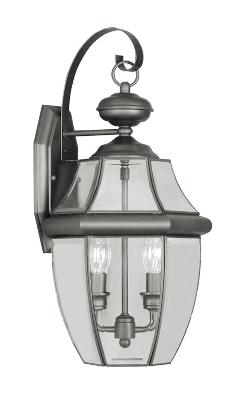 Two Light Outdoor Wall Lantern - Black