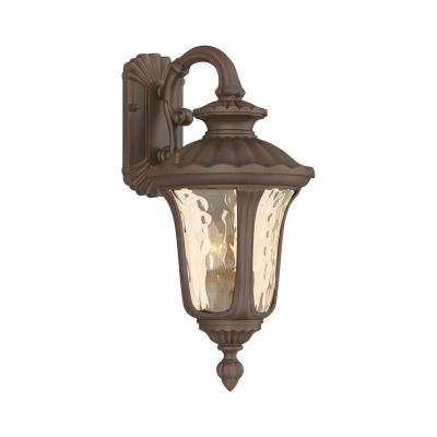 Three Light Outdoor Wall Lantern - Hand Applied Imperial Bronze