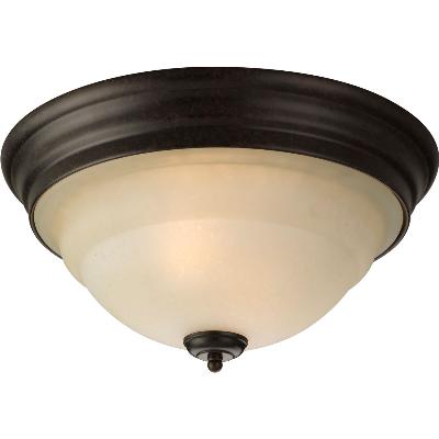 Progress Lighting - P3184-77 - Torino - Two Light Flush Mount - Forged Bronze