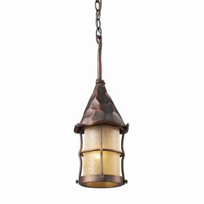 One Light Outdoor Pendant - Antique Copper