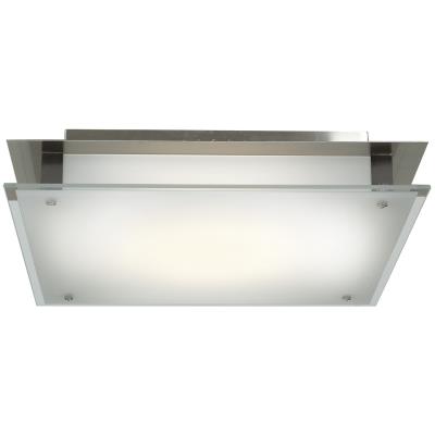 Access - 50032-BS/FST - Vision SQ - Two Light Flush Mount - Brushed Steel