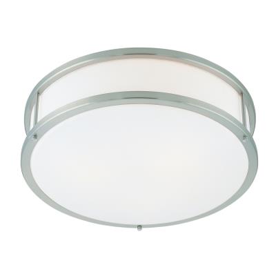 Conga - Two Light Flush Mount - Brushed Steel