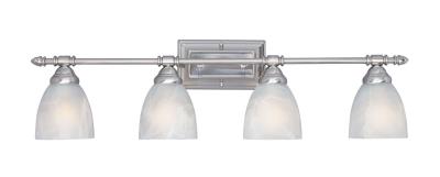 Apollo - Four Light Bath Bar - Satin Platinum