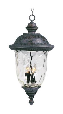 Three Light Outdoor Hanging Lantern - Oriental Bronze