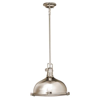 Hatteras Bay - One Light Pendant - Polished Nickel