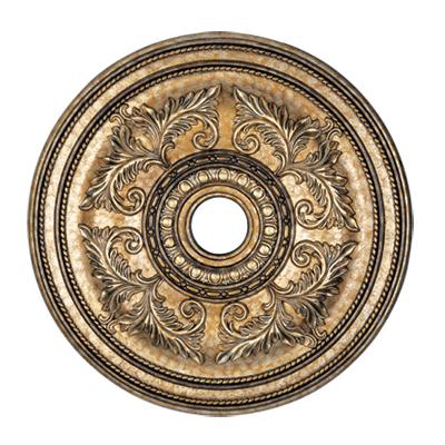 Ceiling Medallion - Hand Applied Vintage Gold Leaf w/ Gildeds