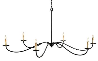 Six Light Chandelier - Zanzibar Black