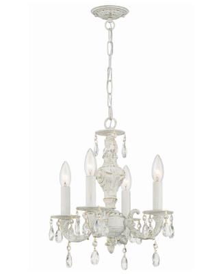 Crystorama - 5024-AW-CL-MWP - Paris Market - Four Light Mini Chandelier - Antique White