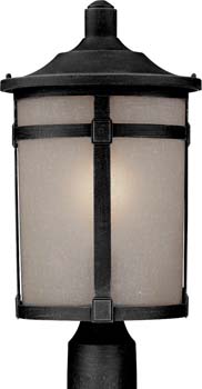 One Light Outdoor Post Mount - Black