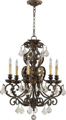 Quorum Canada - 6157-6-44 - Rio Salado - Six Light Chandelier - Toasted Sienna With Mystic Silver