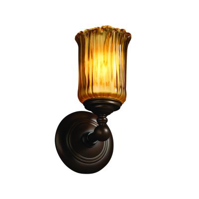 Justice Designs - GLA-8521-16-AMBR-DBRZ - Veneto Luce - One Light Wall Sconce - Dark Bronze