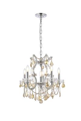 Elegant Lighting - 2800D20C-GT/RC - Maria Theresa - Six Light Pendant - Chrome