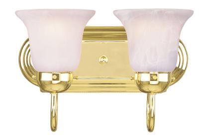 Two Light Bath Vanity - Polished Brass