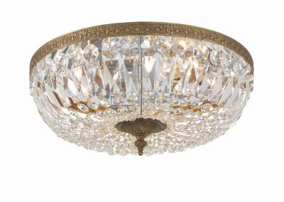 Crystorama - 716-OB-CL-S - Ceiling Mount - Three Light Flush Mount - Olde Brass