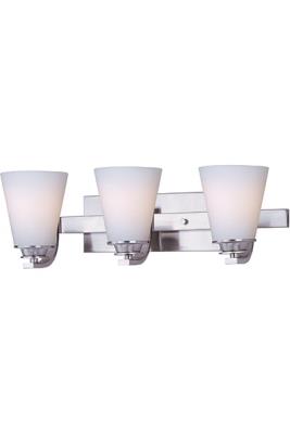 Maxim - 9013SWSN - Conical - Three Light Bath Vanity - Satin Nickel