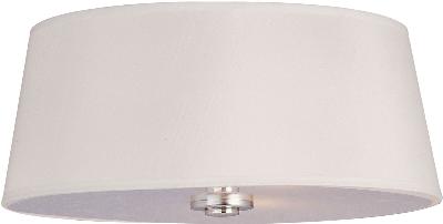 Three Light Flush Mount - Polished Nickel