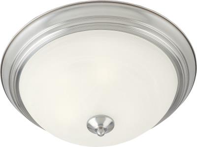 Essentials - 584x - Two Light Flush Mount - Satin Nickel