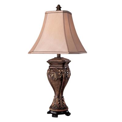 Table Lamp - Table Lamp - Rustic Walnut with Bronze