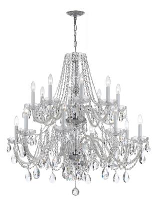 Crystorama - 1139-CH-CL-MWP - Traditional Crystal - 16 Light Chandelier - Polished Chrome