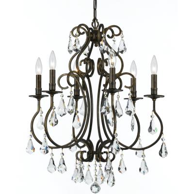 Crystorama - 5016-EB-CL-MWP - Ashton - Six Light Chandelier - English Bronze