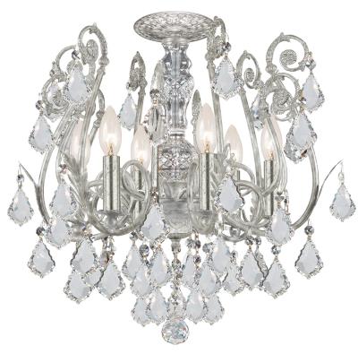 Crystorama - 5115-OS-CL-SAQ - Regis - Six Light Chandelier - Olde Silver