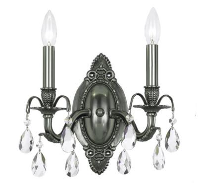 Crystorama - 5562-PW-CL-MWP - Dawson - Two Light Wall Sconce - Pewter