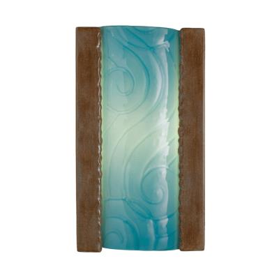 A-19 - RE102-SP-TQ - reFusion - One Light Wall Sconce - Spice and Turquoise