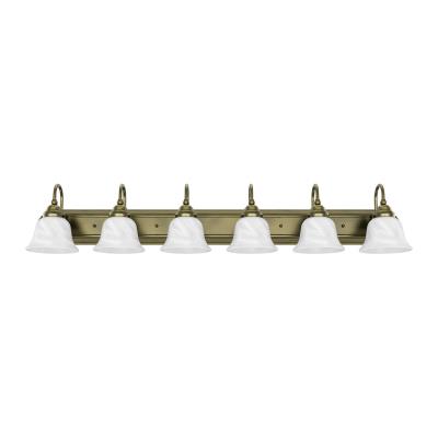 Six Light Bath Vanity - Antique Brass