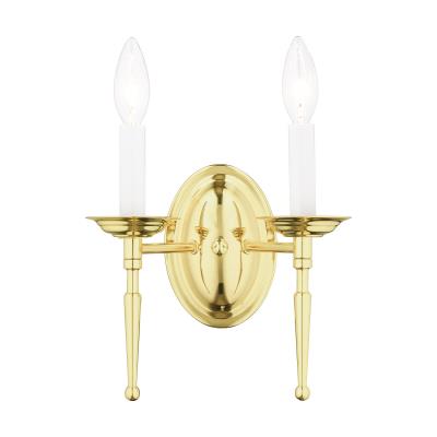 Two Light Wall Sconce - Polished Brass