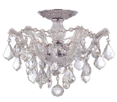 Crystorama - 4430-CH-CL-SAQ - Maria Theresa - Three Light Semi Flush Mount - Polished Chrome