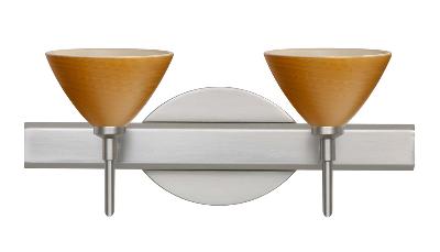 Besa - 2SW-1743OK-SN - Domi - Two Light Wall Sconce - Satin Nickel