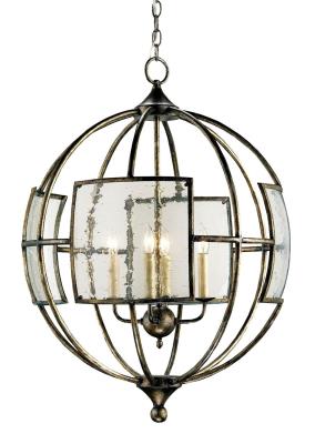 Currey and Company - 9750 - Lillian August - Four Light Chandelier - Pyrite Bronze