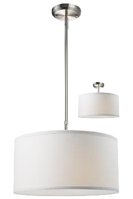 Three Light Pendant - Brushed Nickel