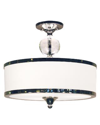 Three Light Semi Flush Mount - Chrome