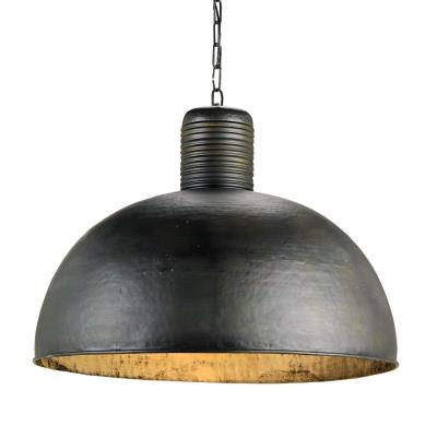 One Light Pendant - Dark Blackened Steel