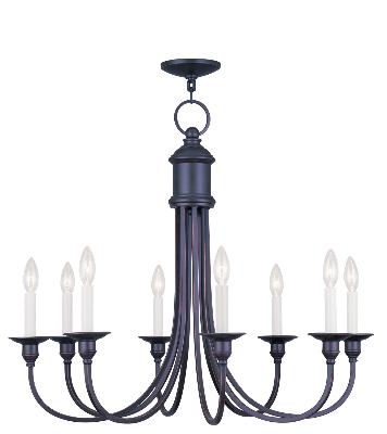 Eight Light Chandelier - Olde Bronze