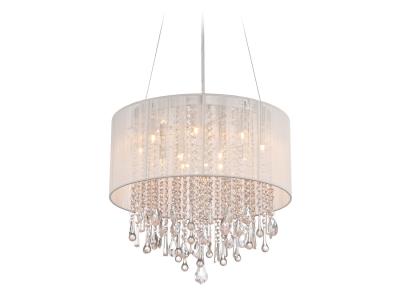 12-Light White Halogen Ceiling Flush Mount