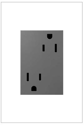 Legrand - ARTR153M4 - adorne - 15A Dual Tamper-Resistant Plus-Size Outlet - Magnesium