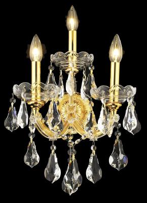 Elegant Lighting - 2801W3G/RC - Maria Theresa - Three Light Wall Sconce - Gold