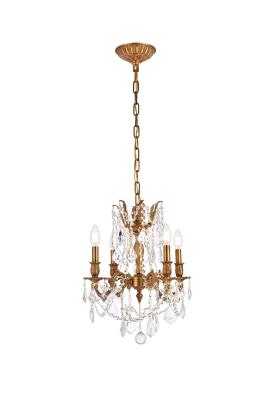 Elegant Lighting - 9204D17FG/RC - Four Light Pendant - French Gold