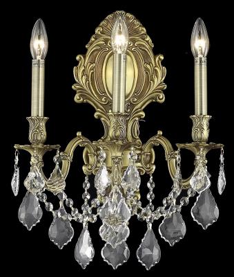 Elegant Lighting - 9603W14FG/RC - Monarch - Three Light Wall Sconce - French Gold