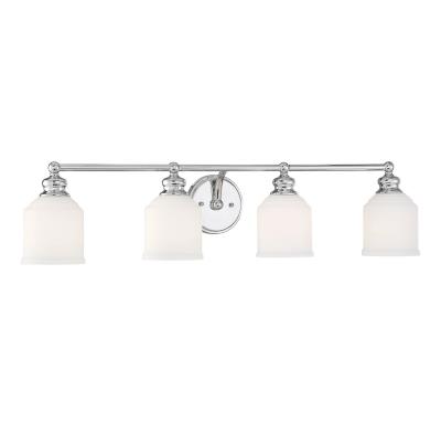 Four Light Bath Bar - Polished Chrome