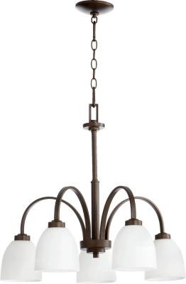 Quorum Canada - 6360-5-86 - Reyes - Five Light Chandelier - Oiled Bronze