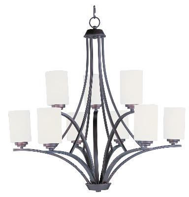 Maxim - 20036SWOI - Deven - Nine Light Chandelier - Oil Rubbed Bronze