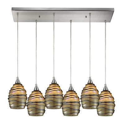 ELK Home - 31142/6RC - Vines - Six Light Pendant - Satin Nickel