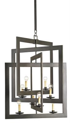 Eight Light Chandelier - Bronze Gold