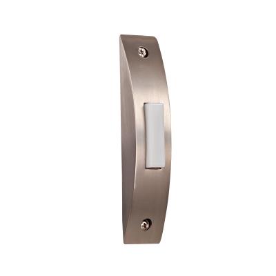 Surface Mount Contemporary Lighted Push Button - Brushed Satin Nickel