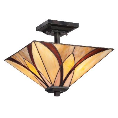 Quoizel - TFAS1714VA - Asheville - Two Light Semi Flush Mount - Valiant Bronze