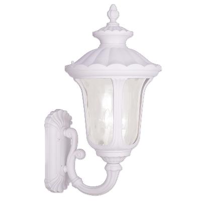 Three Light Outdoor Wall Lantern - White